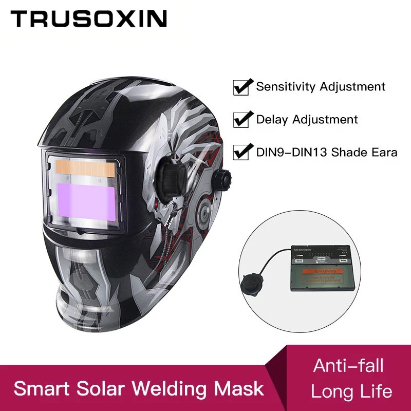 

Smart solar lithium battery auto dimming TIG MIG MMA MAG True color welding mask/welder helmet