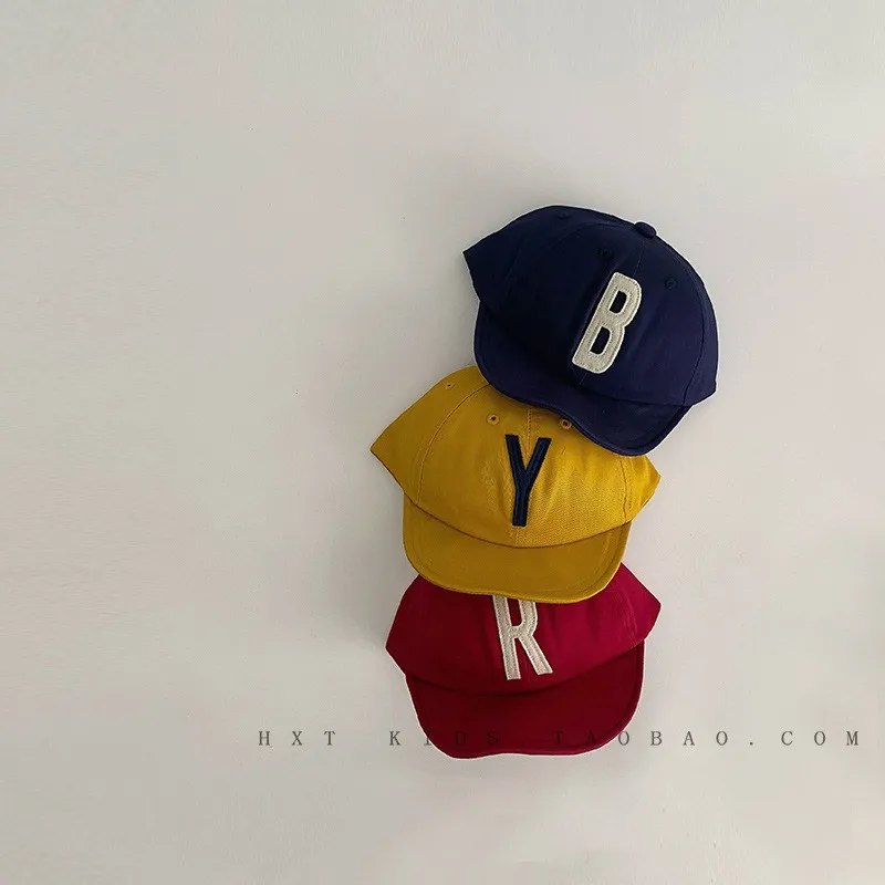 

Baby Kids Letter Embroidery Cap Fashion Adjustable Baseball Caps Boys Girls Hats Soft Visor Hats Infant Children Sun Hat