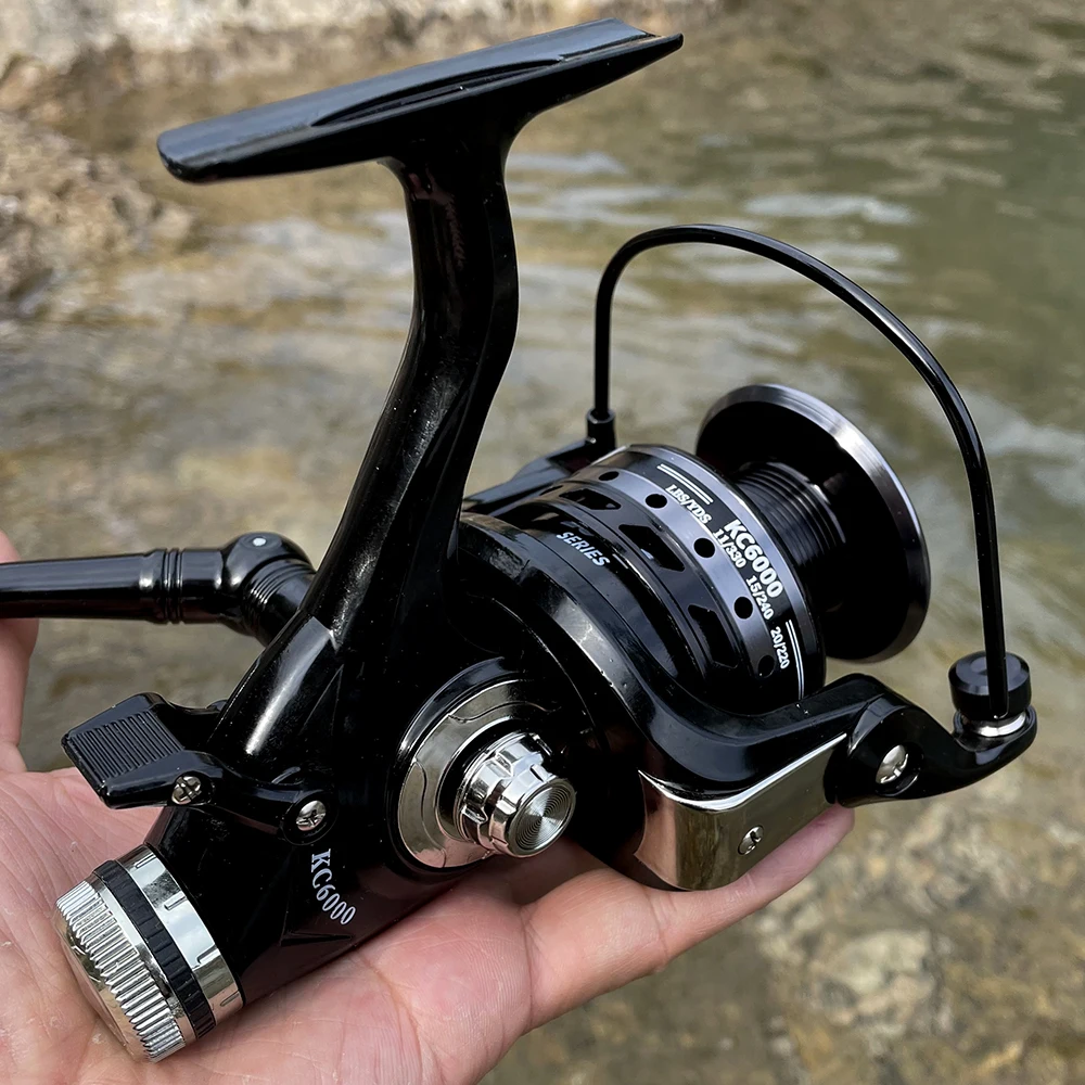 Moulinet sans jeu corps métal - Frein 8KG - Échangeable main gauche/droite - Eau douce et mer