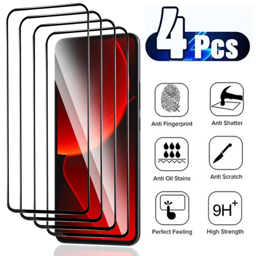 4 Pz, Pellicola Vetro Per Xiaomi-13T Pro Vetro Temperato Mi13T Pro Xiaomi 13T Glass Mi 13T Pro Screen Protector Xiaomi 13 T Pro Vetro