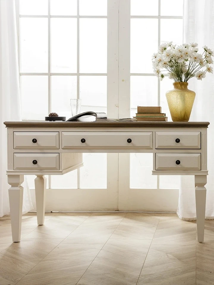 アメリカンスタイルの無垢材デスクコンピュータデスク学習机