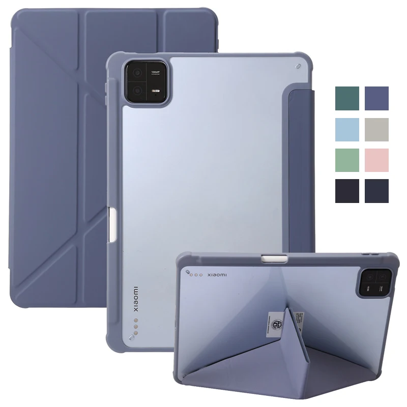 Per Xiaomi Pad 6 Custodia 11 "Smart Folio Leather Cover Posteriore In Acrilico Per Xiaomi Mi Pad 6 Custodia Xiaomi Pad 6 Pro Con Portapenne