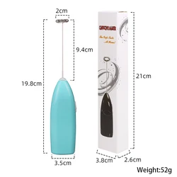 Compact Electric Handheld Mixer and Milk Frother (Blue Color)
