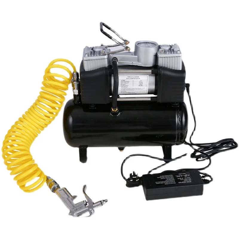 Compressor de ar Livre de Óleo Portátil Pequeno Bomba Silenciosa Mini Insuflador do Pneu do Carro Reservatório de ar para Pintura 12v 220v 3l 4l