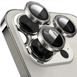 Premium Metal Camera Lens Protector with Air Ring Lens Glass - Pro Max Accessories - Air - 13ProMax - 13Pro (Natural Titanium)