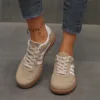 Mix Color Women's Autumn Sneakers Fashion Splicing Flat Heel Vulcanized Shoes Female Lace-Up Non-Slip Pu Leather Casual Shoes 3