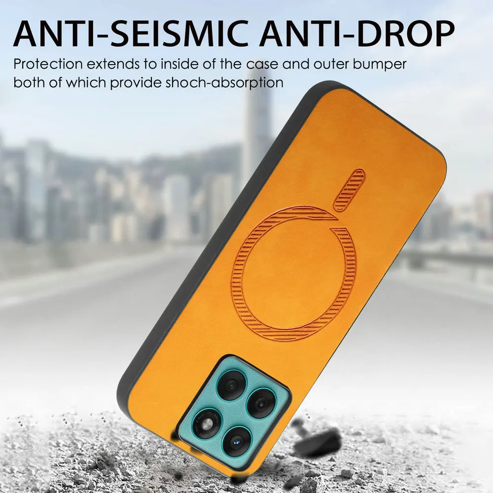 Leather Magnetic Wireless Charging Phone Case