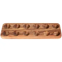 12 Holes Japanese Style Wooden Double Row Egg Storage Box Home Organizer Rack Eggs Holder Kitchen Decor Accessories 1