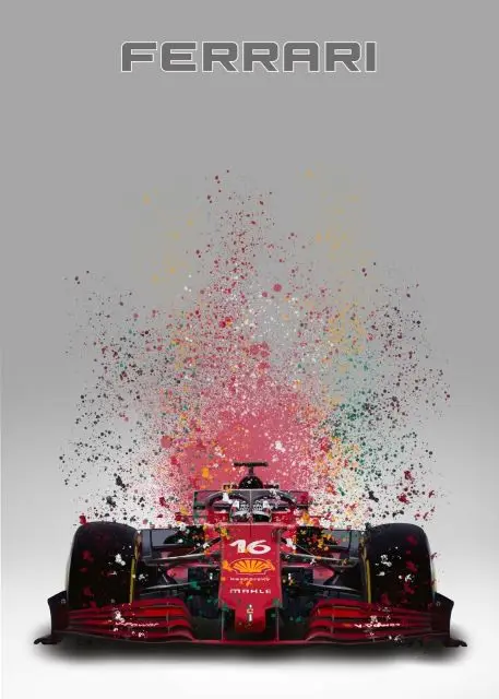 2022 F1 Formula 1 Race Car Poster Wall Art Mclaren Splatter Paint Racing Car Collection Canvas Painting Prints Room Home Decor 
