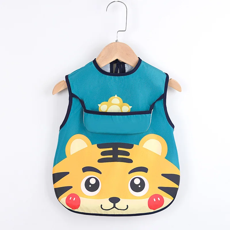 Sleeveless Bibs For Children Baby Kids Toddler Waterproof Long Sleeve Art Smock Feeding Bib Apron Fit 0-6 Years Dropshipping 3