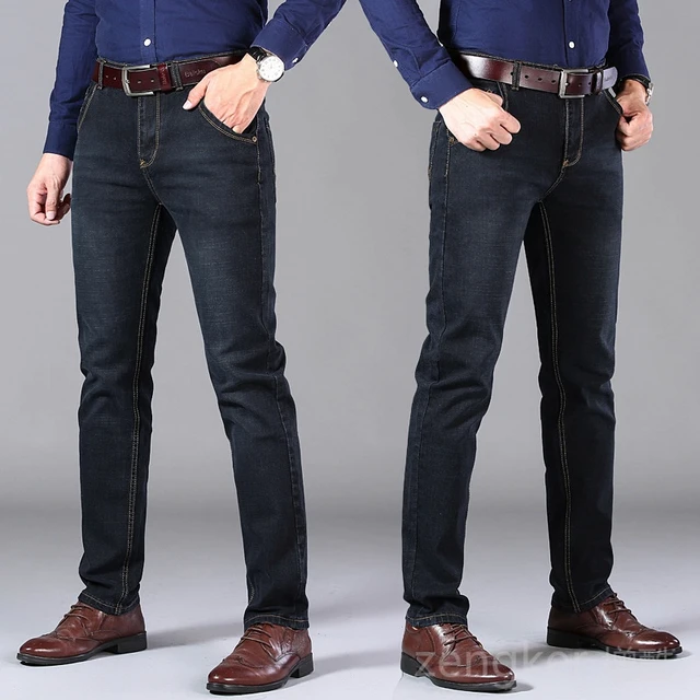 Pantalones vaqueros elásticos para hombre, Jeans rectos de talla grande 48,  estilo Simple, negro, azul, talla grande 5XL, 6XL, 7XL, 2024 - AliExpress