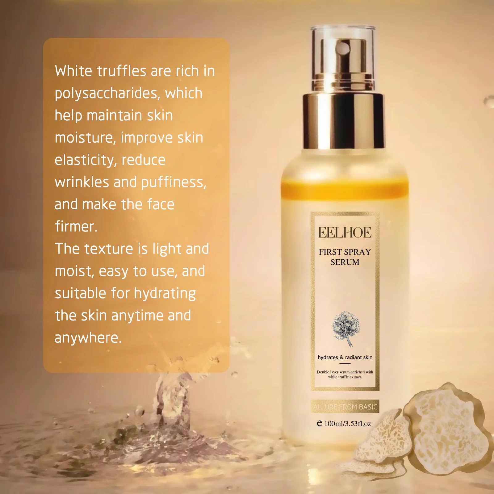Facial Serum White Truffle Moisturizing Spray Melanin Correcting Glow Serum Fade Dark Spot Shrink Pores Brightening Skin Care 3