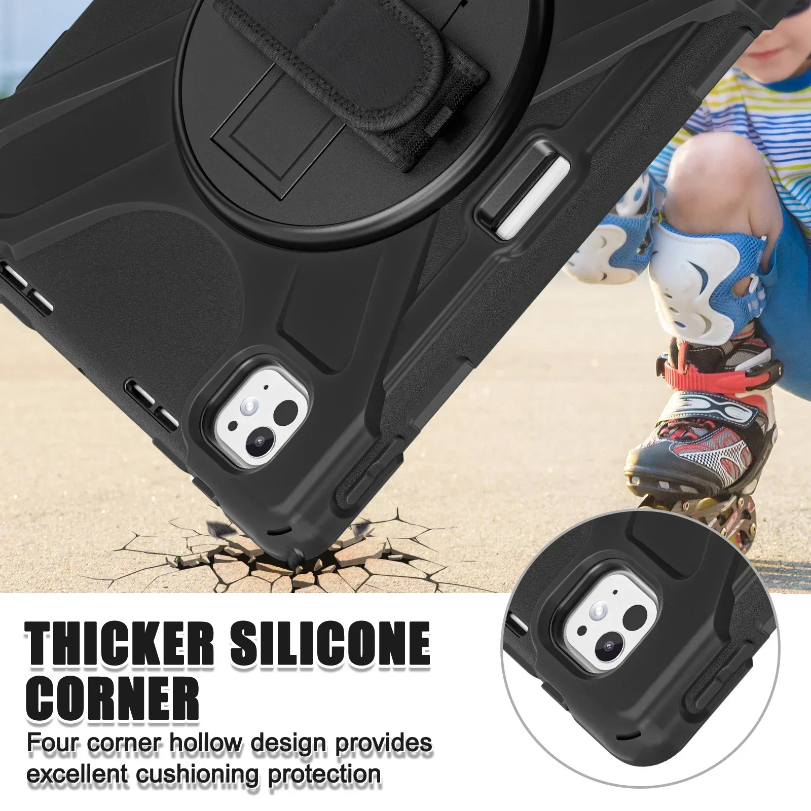 Kids Shockproof iPad Case with Pencil Holder