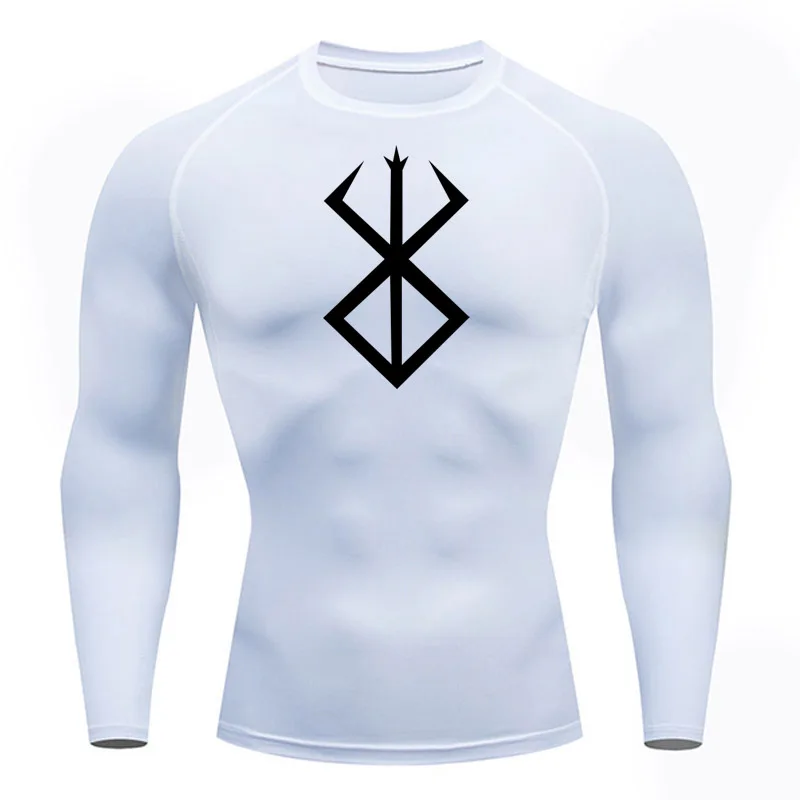 Compression Shirt Men's Running T-Shirt Sun Protection Second Skin Long Sleeve Gym Sweat Sports Top Black Workout Sportswear 4XL
