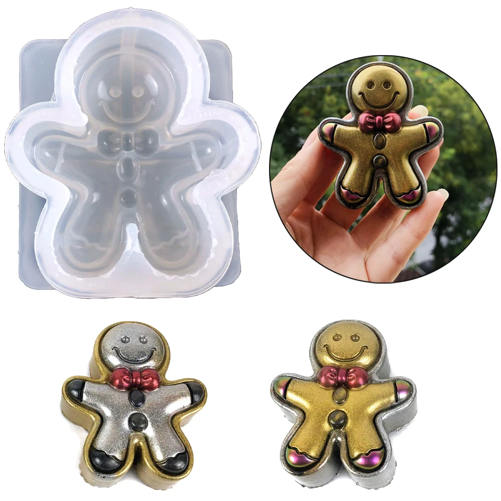 

Рождественская силиконовая форма для имбиря в виде лица, для самостоятельного изготовления мыла ручной работы, гипсового полимерного ремесла, инструменты для выпечки печенья, материалы