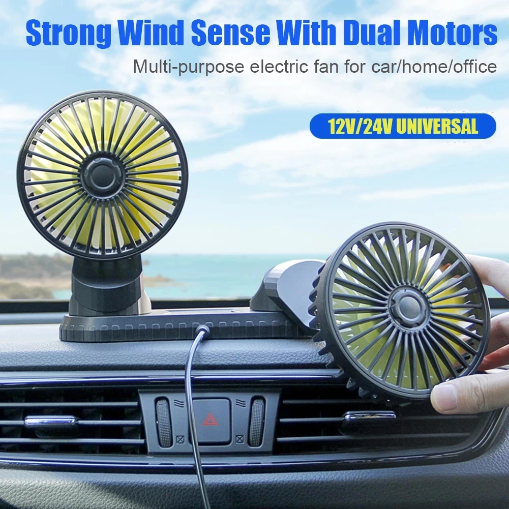 Doubleheaded Usb Car Cooling Fan Ventilador Car Accessories Portable Air Conditioner For Car
