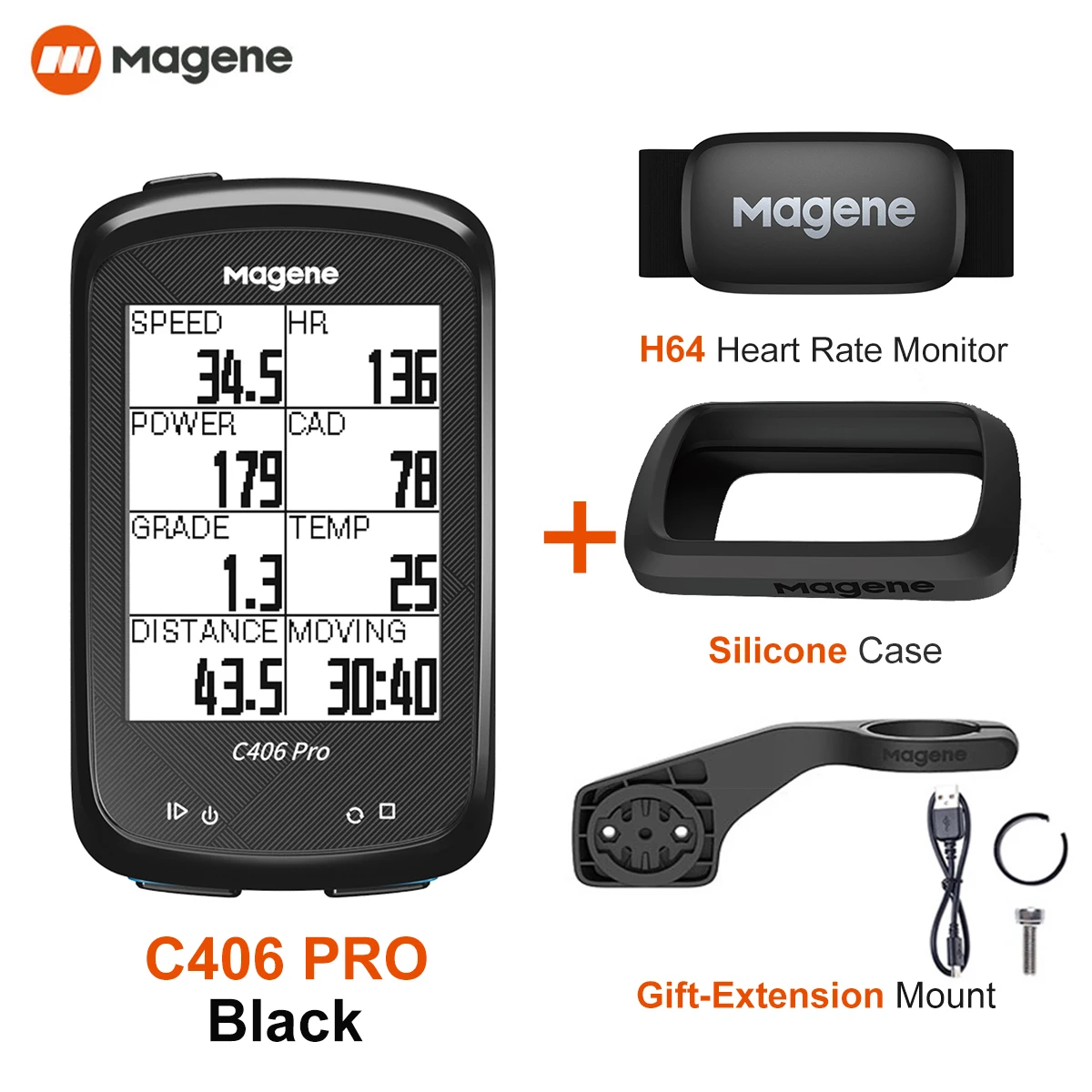 Magene C406 – compteur GPS de vélo C406Pro, compteur de vitesse sans fil  intelligent, étanche, odomètre Stra