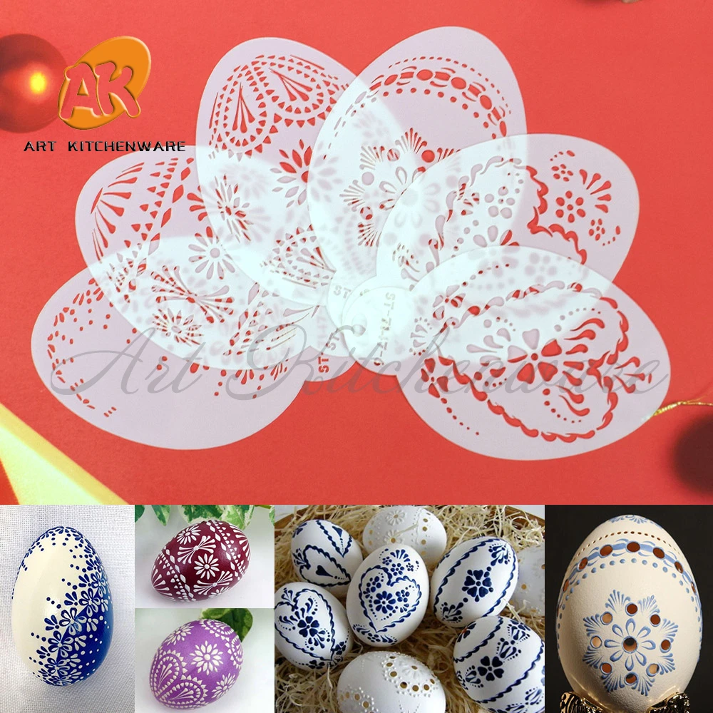 AK ART KITCHENWARE 15 PCS Plastic Airbrush Cookie Cake Stencils