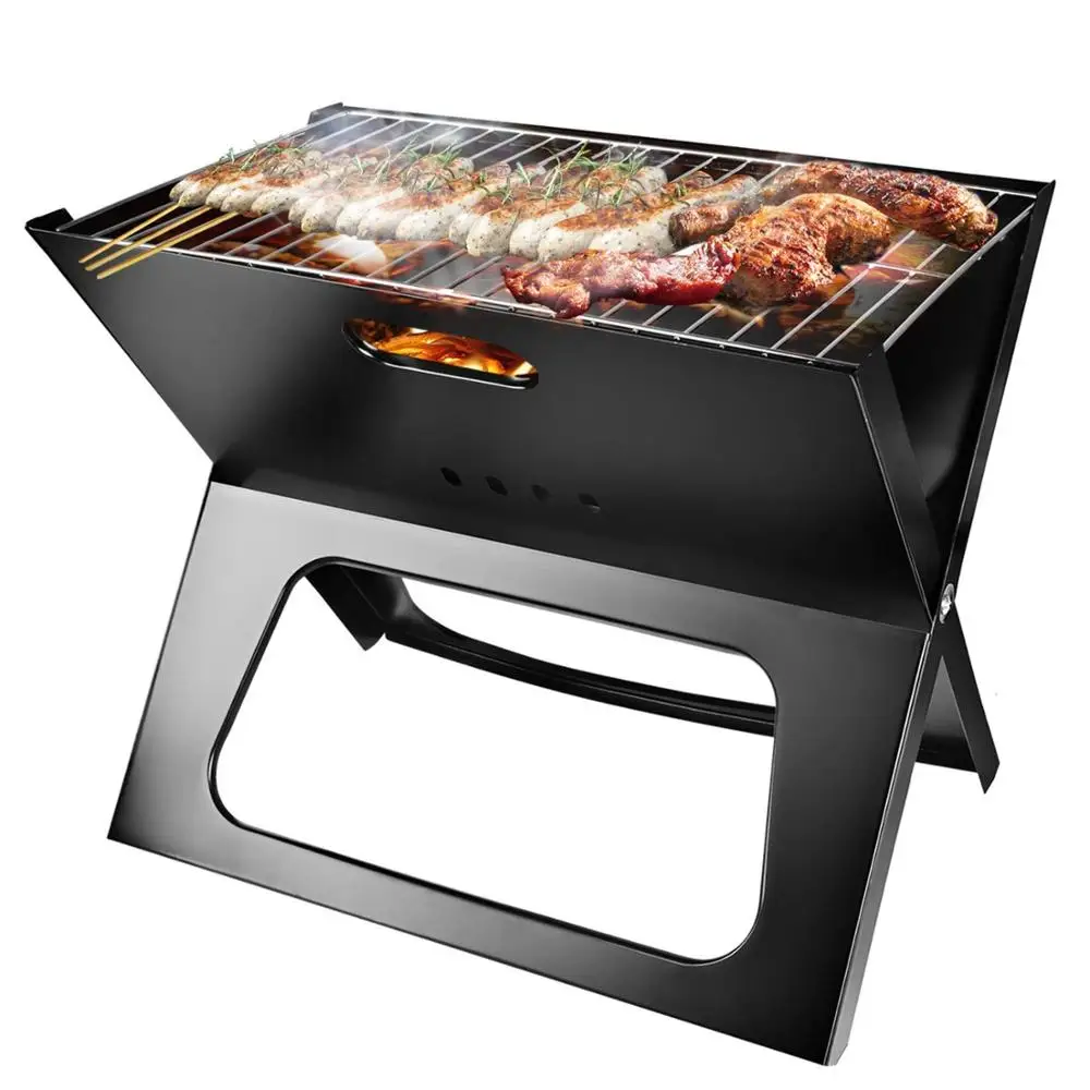 Foldable Charcoal Grill Portable BBQ Barbecue Grill Lightweight Simple For Camping Garden Outdoor Travel