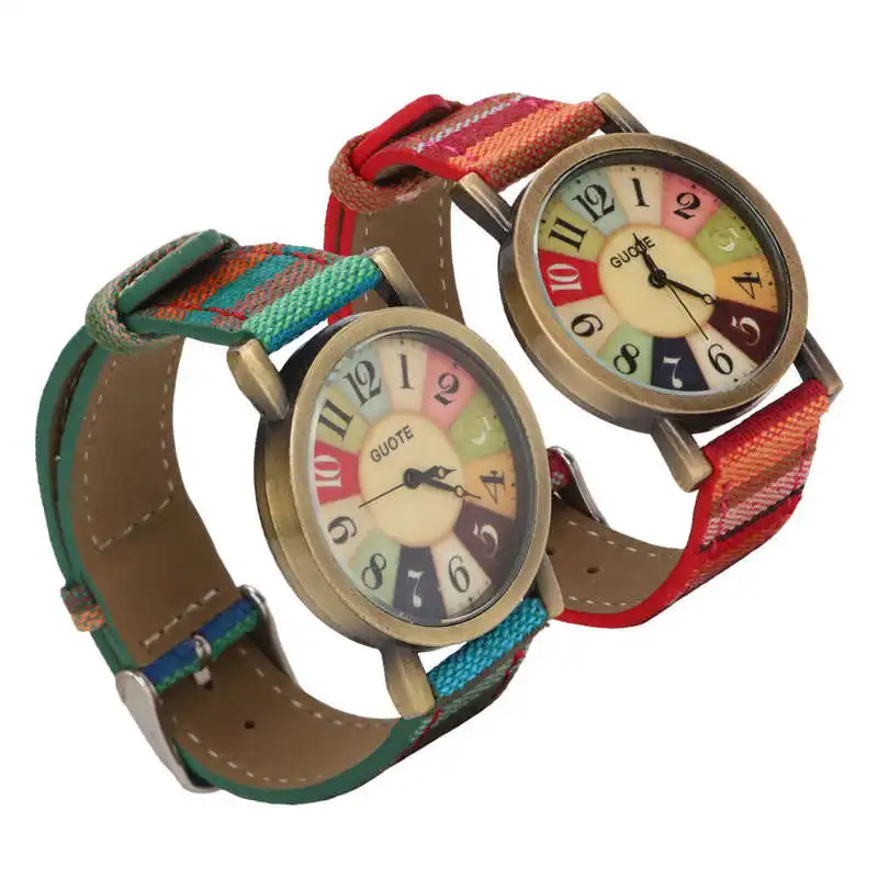 Tanio Dzieci Hippie zegarek wielokolorowy styl boho mosiądz sklep