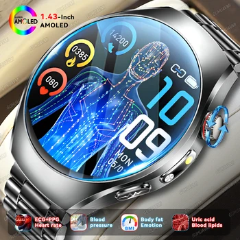 2026New Health Care Analysis ECG+PPG Smart Watch Blood pressure Fitness Uric Acid Blood lipids Bluetooth Call Clock Smartwatches 1