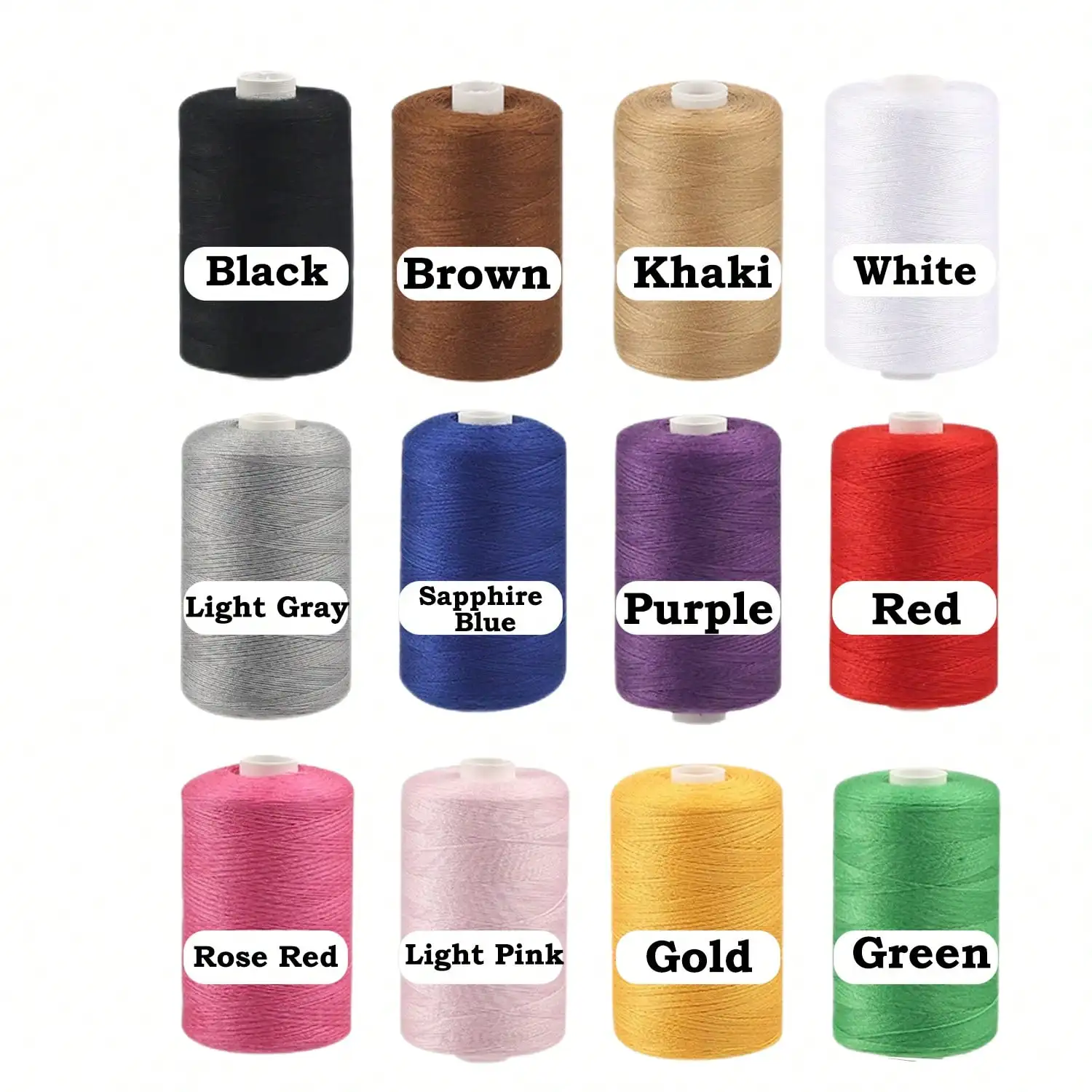 Vibrant 12-Color Polyester Sewing Thread Set for DIY Projects and Embroidery
