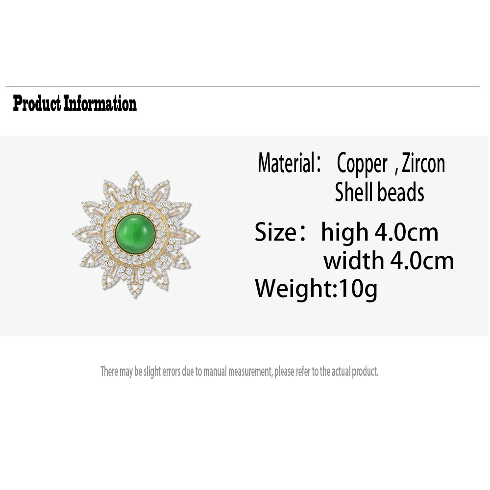 Zircon Luxury Jewelry High-end Brand Green Crystal Peacock Feather Brooch Women Suit Coat Pin Buckle Pearl Brooches Jewelry