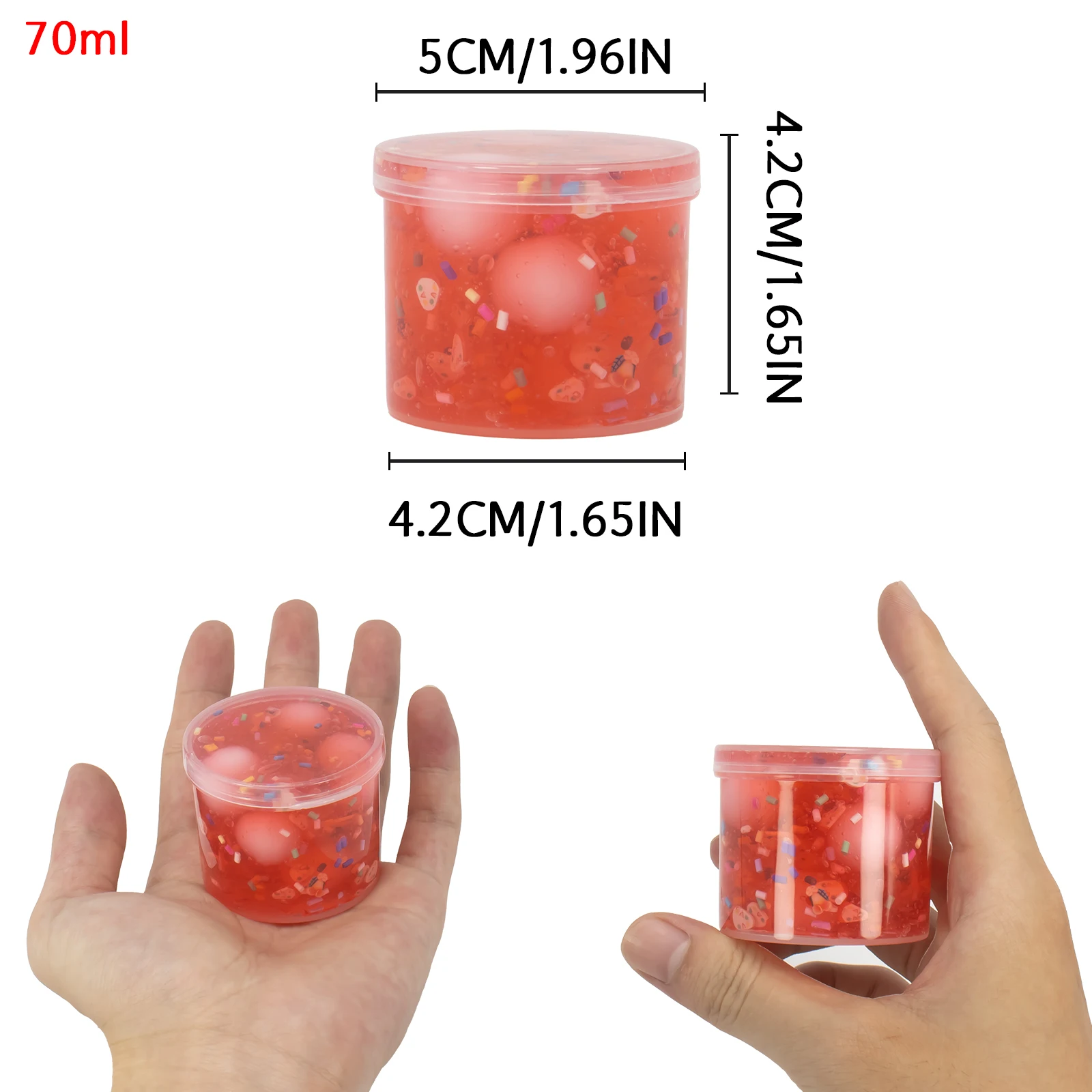 2.37oz Jelly Cube Crunchy Crystal Slime kit Clear Sticky Slime Soft DIY Non-Sticky Stretchy Sludge Party Favors Birthday Gifts slime kit