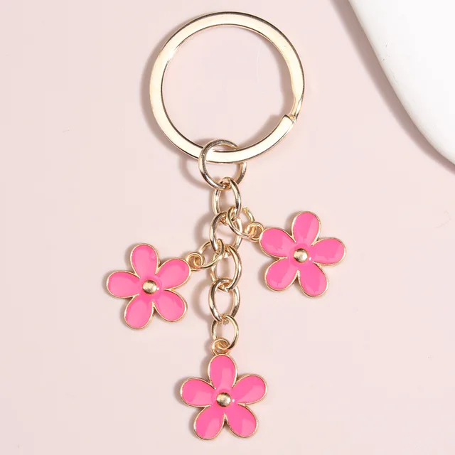 Flower keychain with cute charms for fashion women • Cori Paris