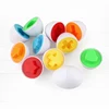 6pcs Montessori Smart Eggs 3D Puzzle Toys for Children Educational Learning Math Toy Kids Color Shape Recognize Match Easter Egg 4