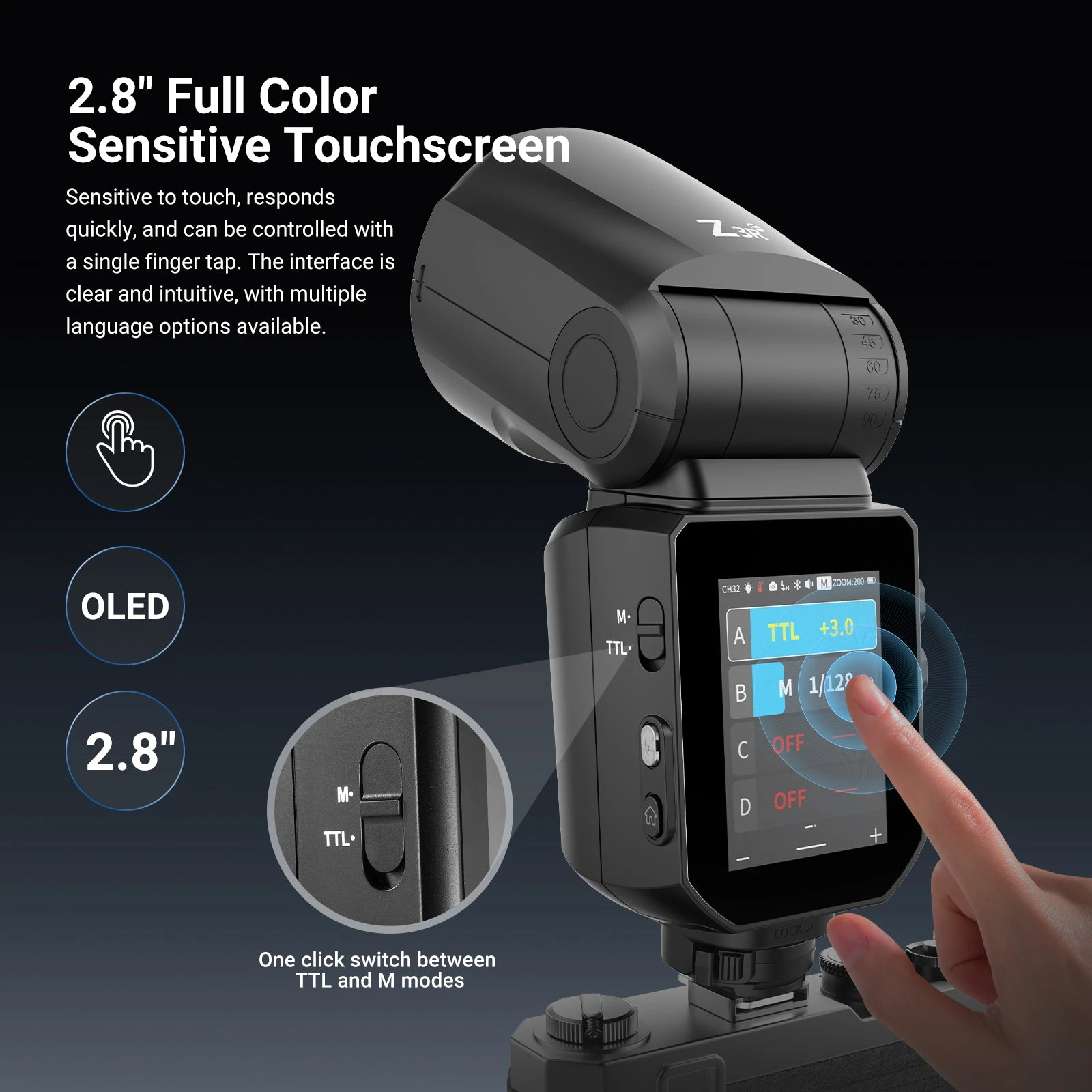 NEEWER Z3R 100Ws TTL 라운드 헤드 플래시 ? 2.4G 무선, 정밀한 노출, 빠른 재활용, 전문 사진 촬영에 이상적