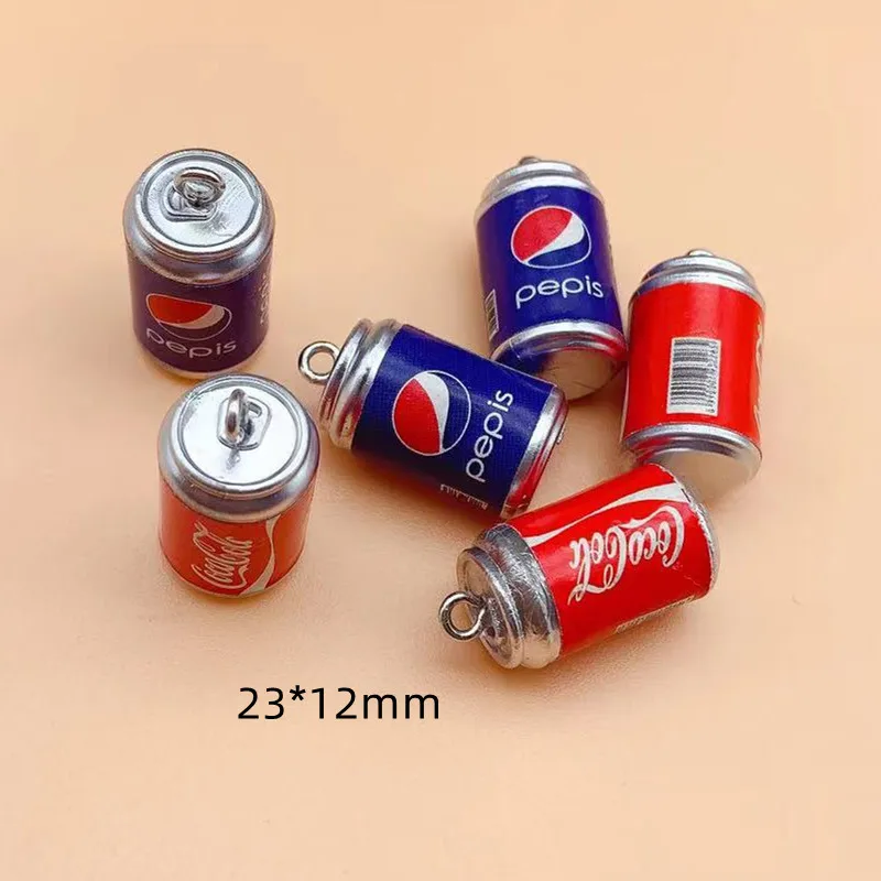 10pcs 3D Cola Drink Bottle Resin Charms Drop Pendants Beverage Floating DIY Earring Bracelet Jewelry Accessory Bulk Wholesale