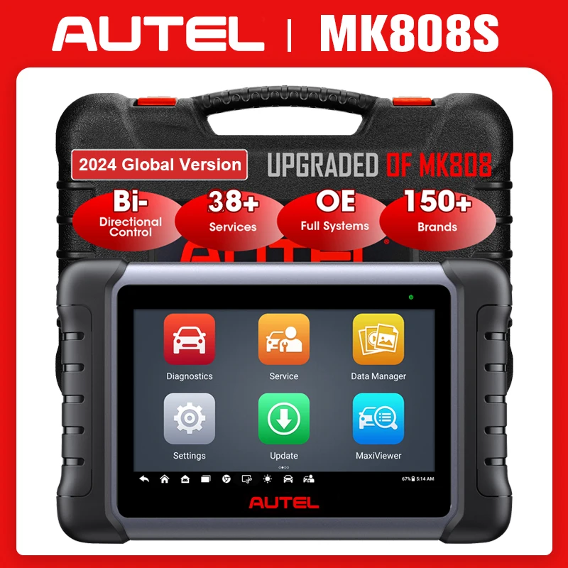 Strumento Diagnostico Per Auto Autel Maxicom Mk808 Mk808S Scanner Obd2 Diagnosi Di Controllo Bidirezionale Strumenti Automobilistici Lettore Di Codici