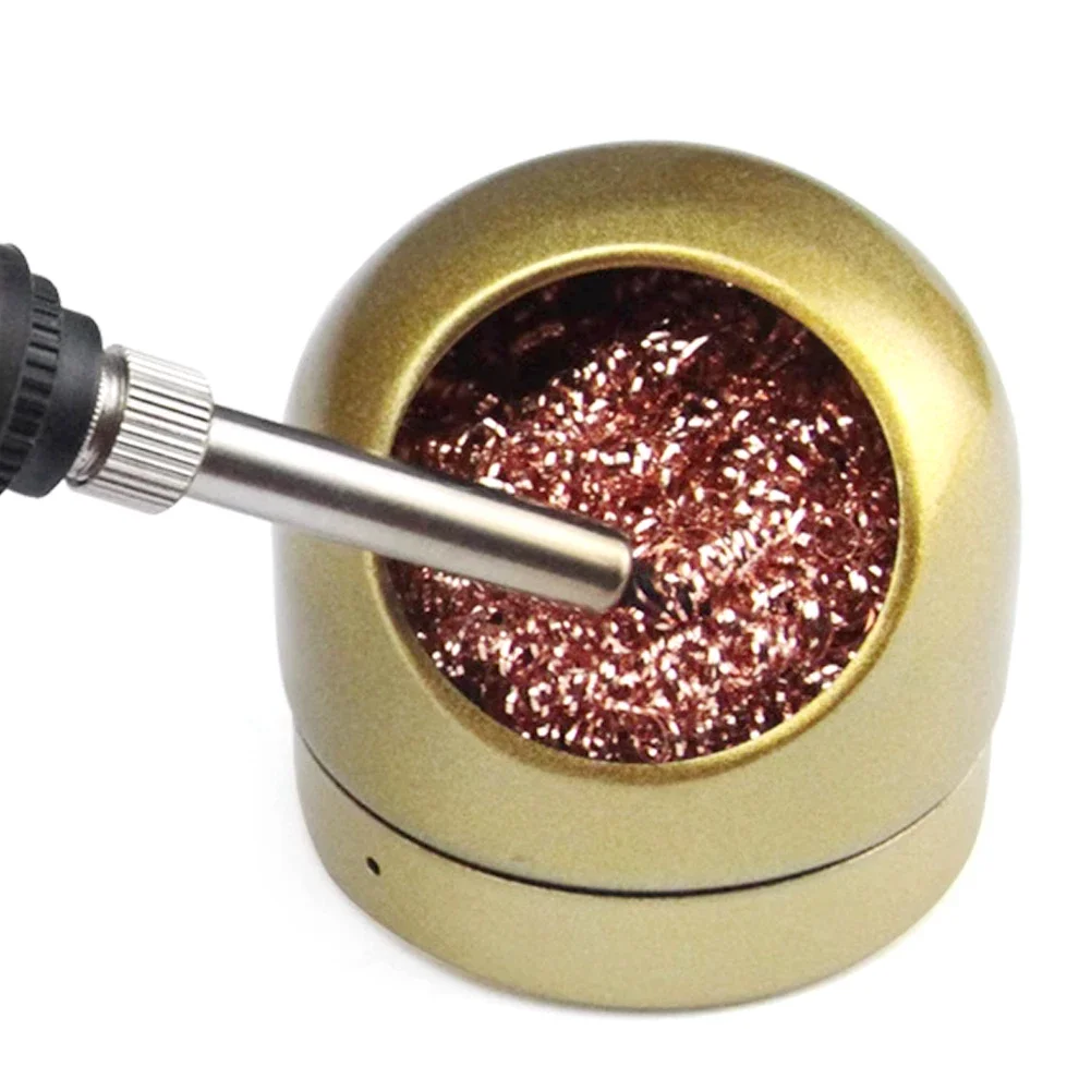 Soldering Iron Cleaner Soldering Iron Tip Cleaner Metal Wire With Stand Set Welding Desoldering Soldering Solder Iron Tip Dross Cleaner Steel Ball Mesh Filter Tin Remove