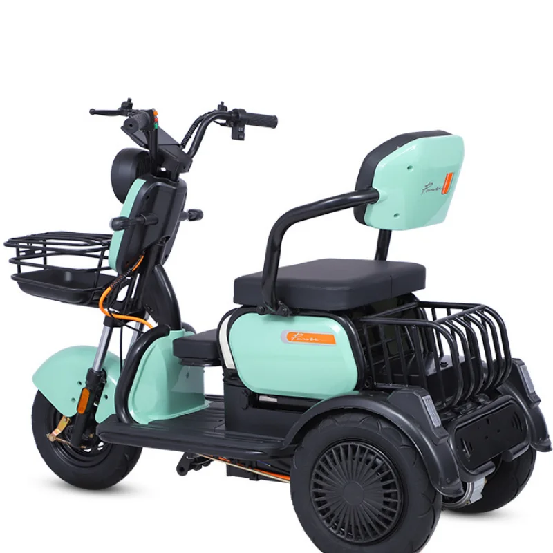 60V 1000W 3 Ruote Mobilità Scooter Per Adulti Anziani Genitori Bambino Triciclo Elettrico Con 3 Posti Nero Blu Arancione Verde