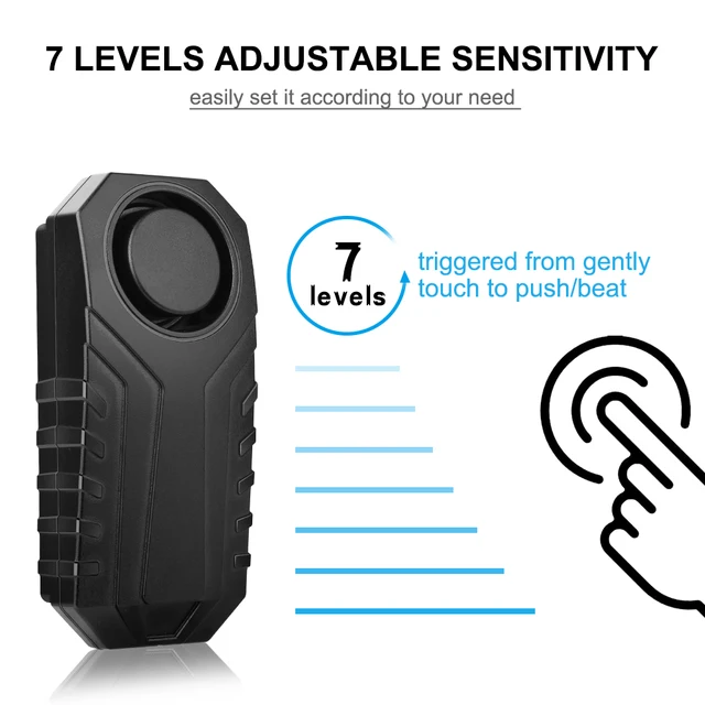 ELECTOP Bicycle Alarm Remote Control Waterproof Electric Motorcycle Scooter Bike Wireless Security Vibration Motion Sensor Alarm 6