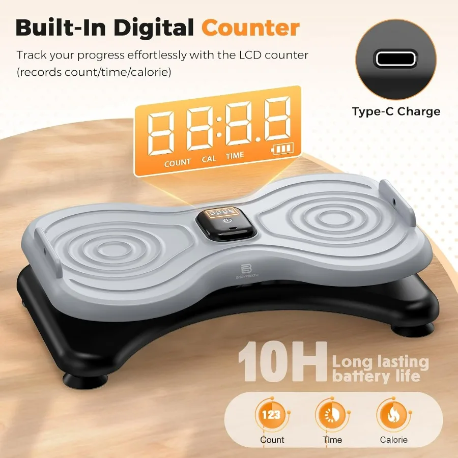 Waist Twist Board with LCD Display and Resistance Bands, Ab Twister Machine for Abs Workout, Slim Waist and Core Exercise, Home