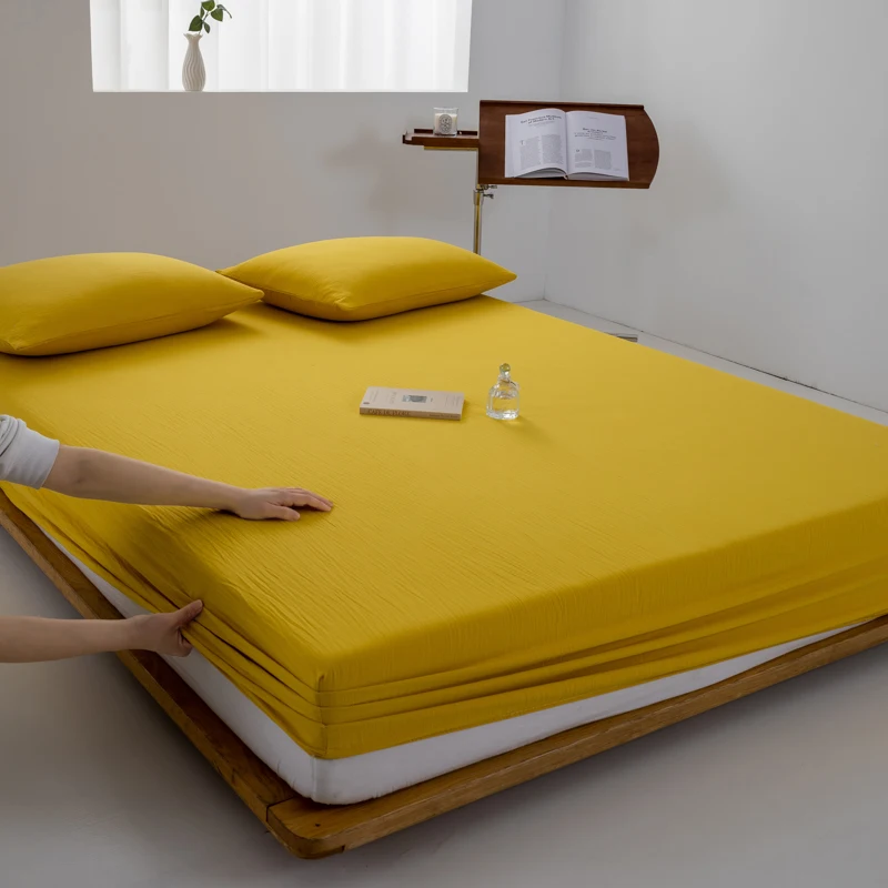 Luxurious Soft Cotton Fitted Bed Sheet with Elastic Band - Premium Mattress Cover