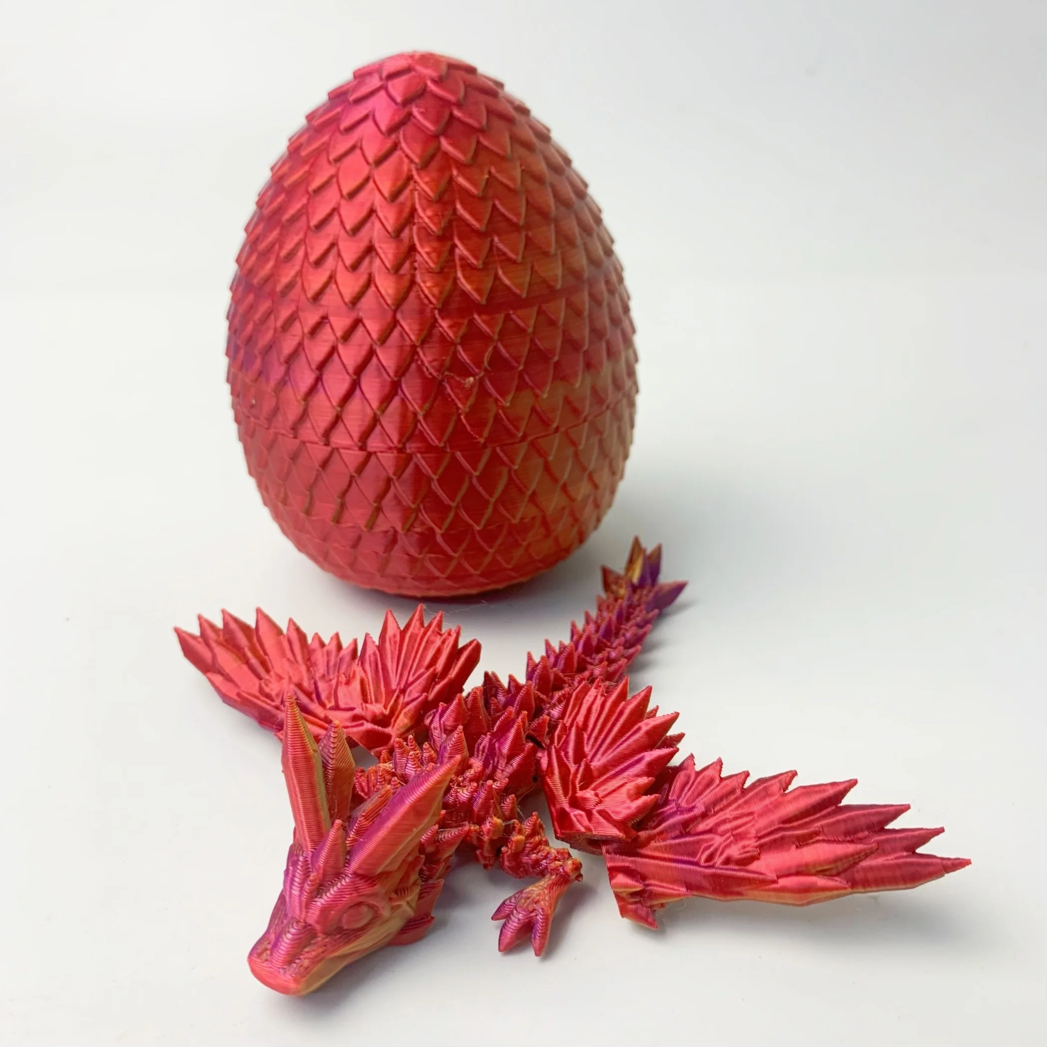 3D Printed Dragon Eggs Crystal Diamond Flying Dragons Egg With Wings Joint Movable Ornament Decoration For Birthday Gift Toys