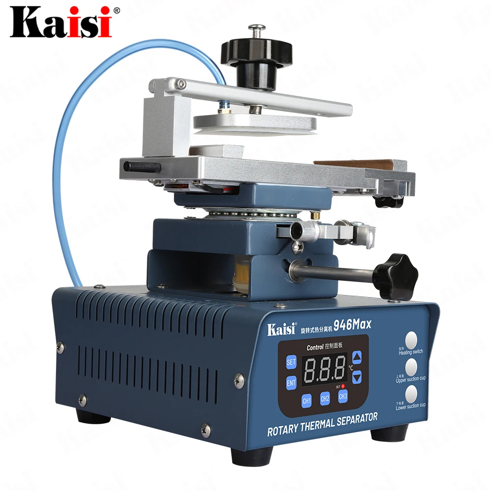 

Kaisi 946 Max LCD Touch Screen Separator Rotating Thermal Machine with Double Vacuum Pump For Edge Screen Separate Repair Tool
