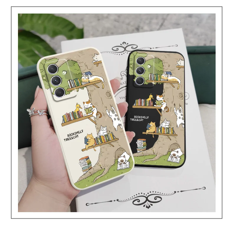 Großer Baum Kätzchen Fall für Samsung A56 A36 A26 A54 A34 A24 A17 A16 A14 A07 A06 A05 A73 A53 A33 A23 A13 A72 A52 A32 A22 A71 A51 5G – Detail 2