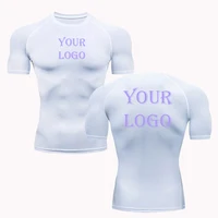 Custom Printed Men’s Compression T-Shirts - Personalized Gym & Workout Tops - Quick-Dry Athletic Running Shirts