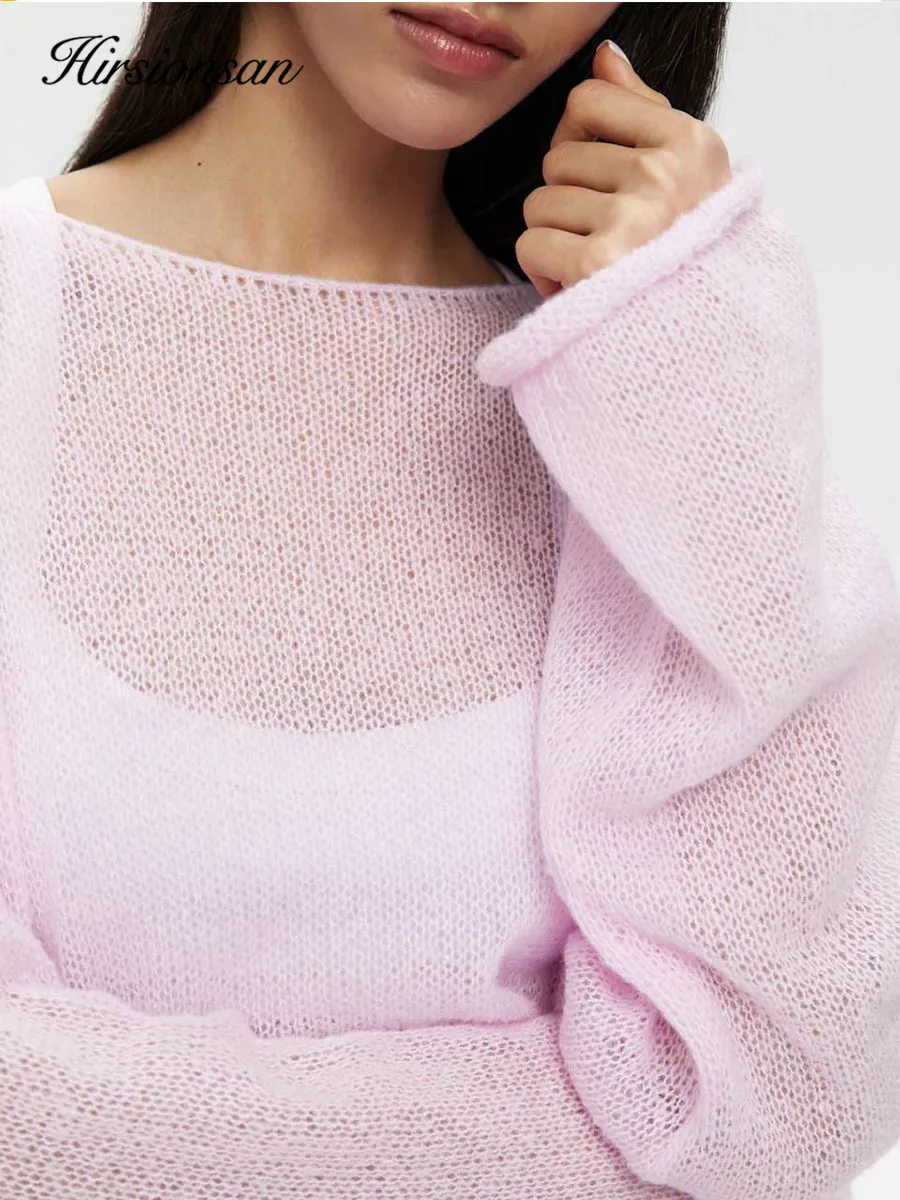 Elegant Women's Casual Fashion Sweater - Chic Pink & White Jumper