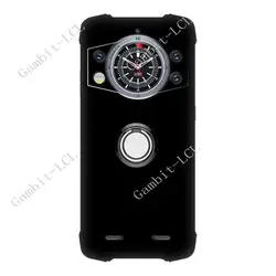 Durable TPU Soft Silicone Phone Case with Back Ring Holder Bracket for Cubot KingKong 9 (Ring Case Black)
