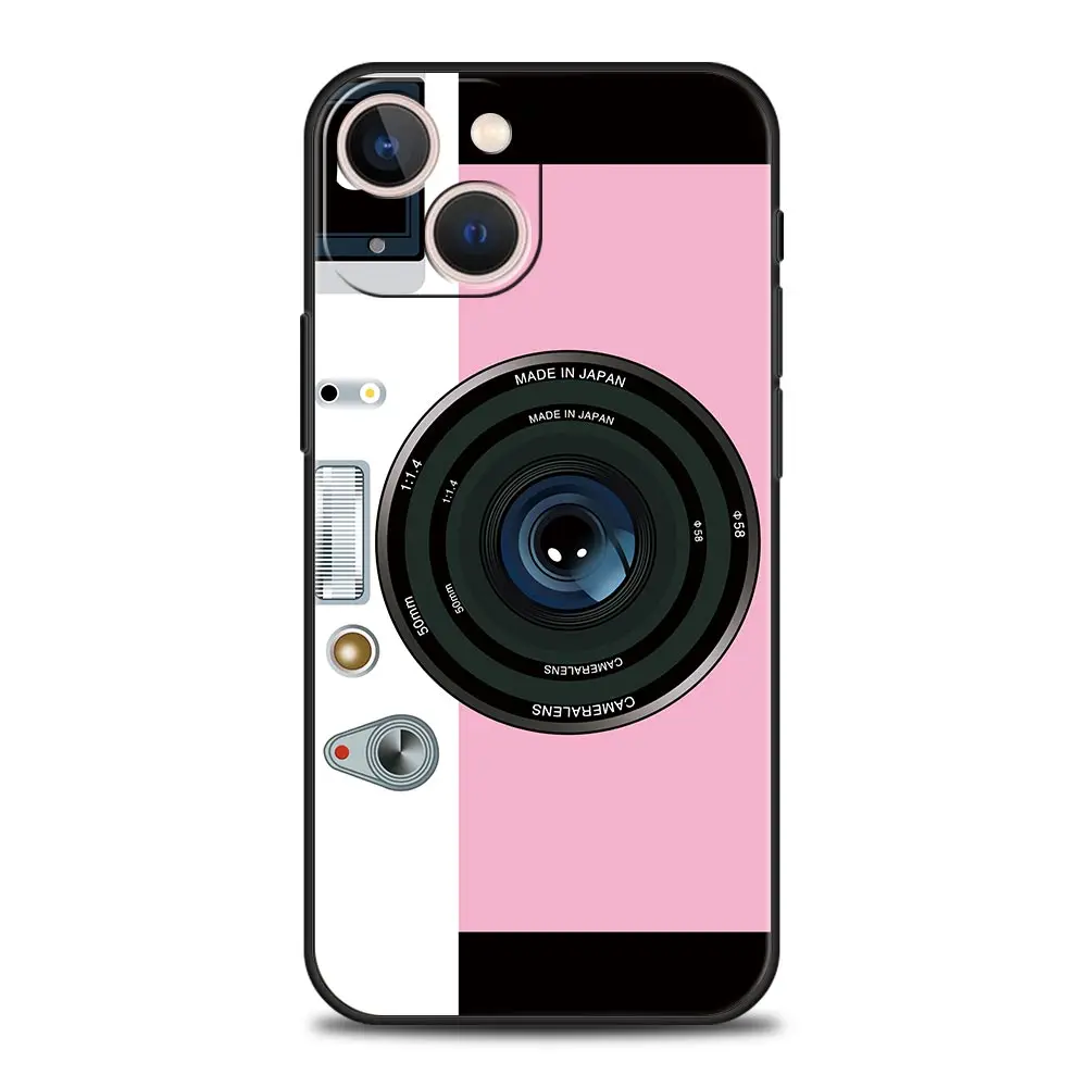 Vintage-Inspired Shockproof TPU Phone Case with Retro Camera Design