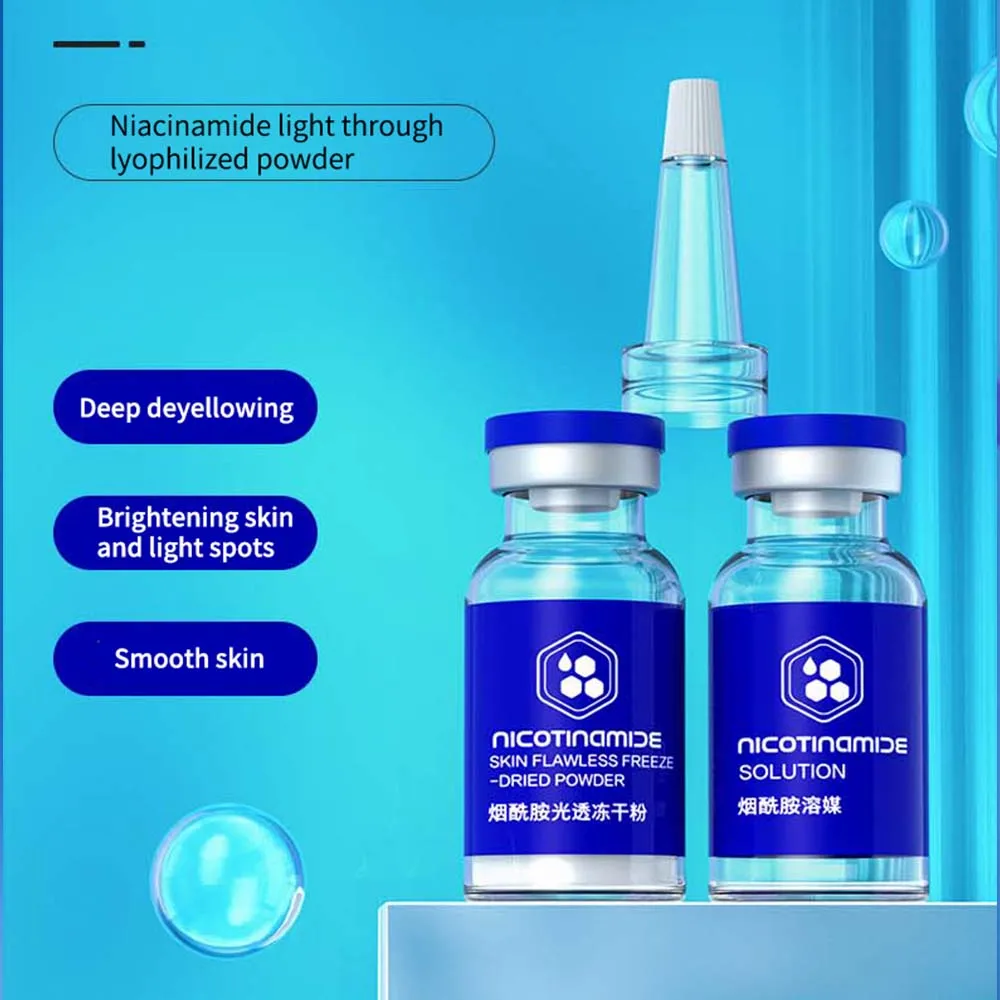 

Shipowei Niacinamide light penetration freeze-dried powder set box repair face water moist moisturizing toner skin care delicate