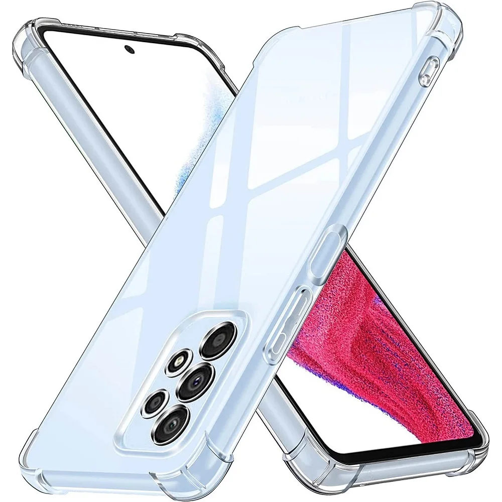 Enhanced Shockproof Clear Silicone Case with Air Bag Cushioning