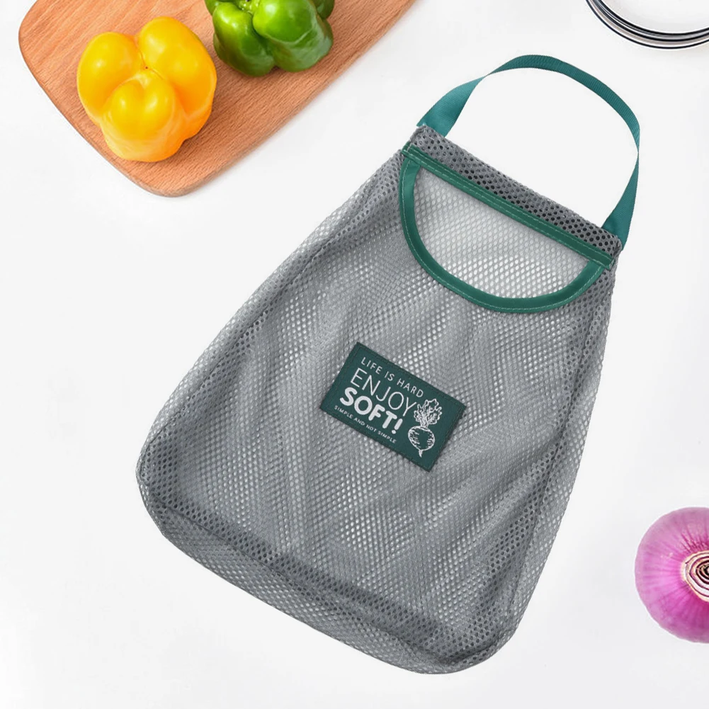 10PCS Kitchen Organizer Reusable Mesh String Organizer Bag Washable Eco Friendly Hollow Net Portable for Garlic Potatoes Onion