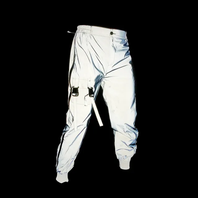 Holographic Reflective Cargo Pants 1