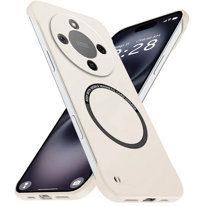 Magnetic Slim for Honor X9d HonorX9d MTN-NX1 Frameless Phone Cases Matte Anti-Scratch Hard PC Cover Borderless Shockproof Armor - Image 2